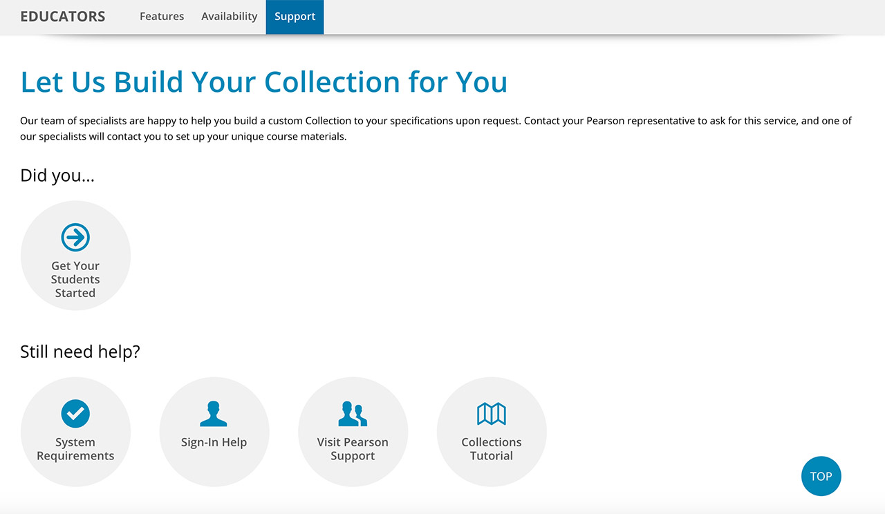 Pearson Collections - Search