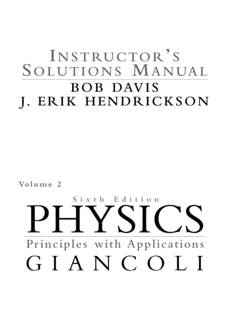 giancoli physics 6th edition solution manual pdf