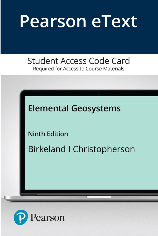 Pearson eText Elemental Geosystems -- Access Card