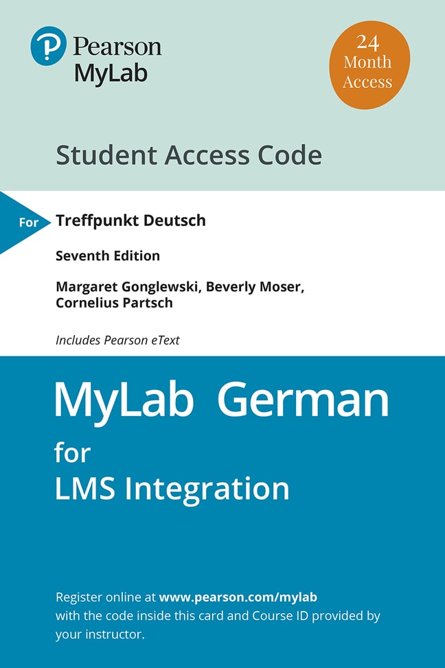 LMS Integration MyLab German with Pearson eText for Treffpunkt Deutsch -- Access Card (Multi-Semester)