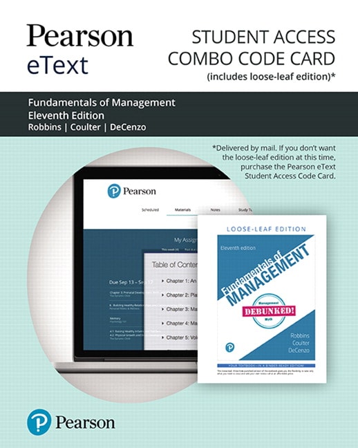 Pearson eText for Survey of Fundamentals of Management -- Combo Access Card