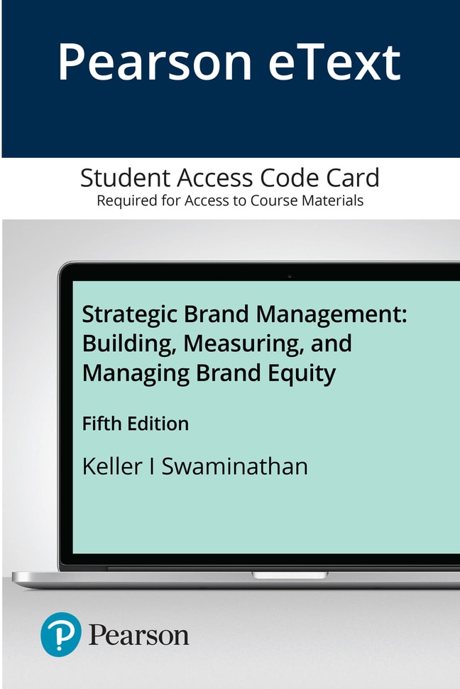 Pearson eText Strategic Brand Management: Building, Measuring, and Managing Brand Equity -- Access Card