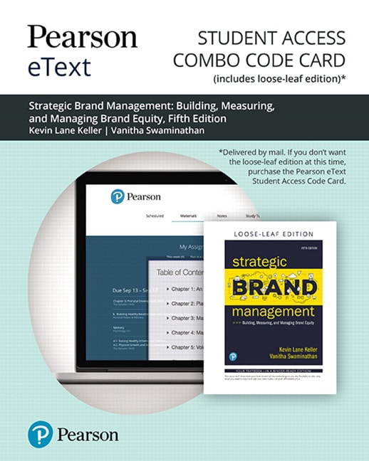 Pearson eText for Strategic Brand Management: Building, Measuring, and Managing Brand Equity -- Combo Access Card