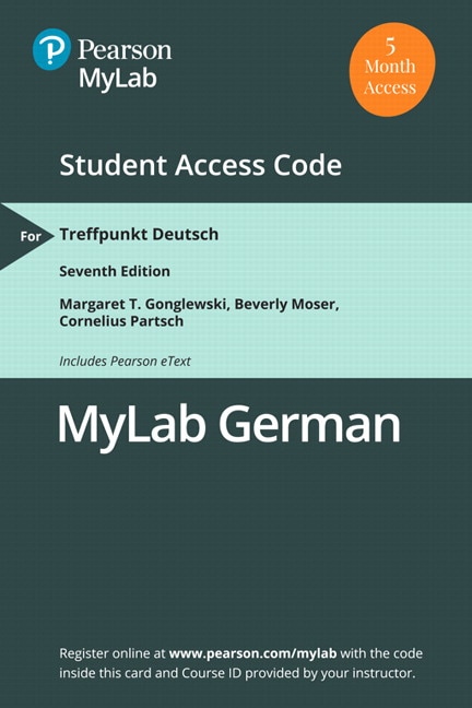 MLM MyLab German with Pearson eText for Treffpunkt Deutsch -- Access Card (Single Semester)