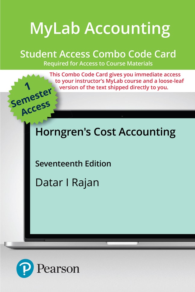 MyLab Accounting with Pearson eText -- Combo Access Card -- for Horngren's Cost Accounting