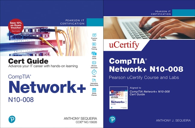 CompTIA Network+ N10-008 uCertify Course and Labs Card and Textbook Bundle