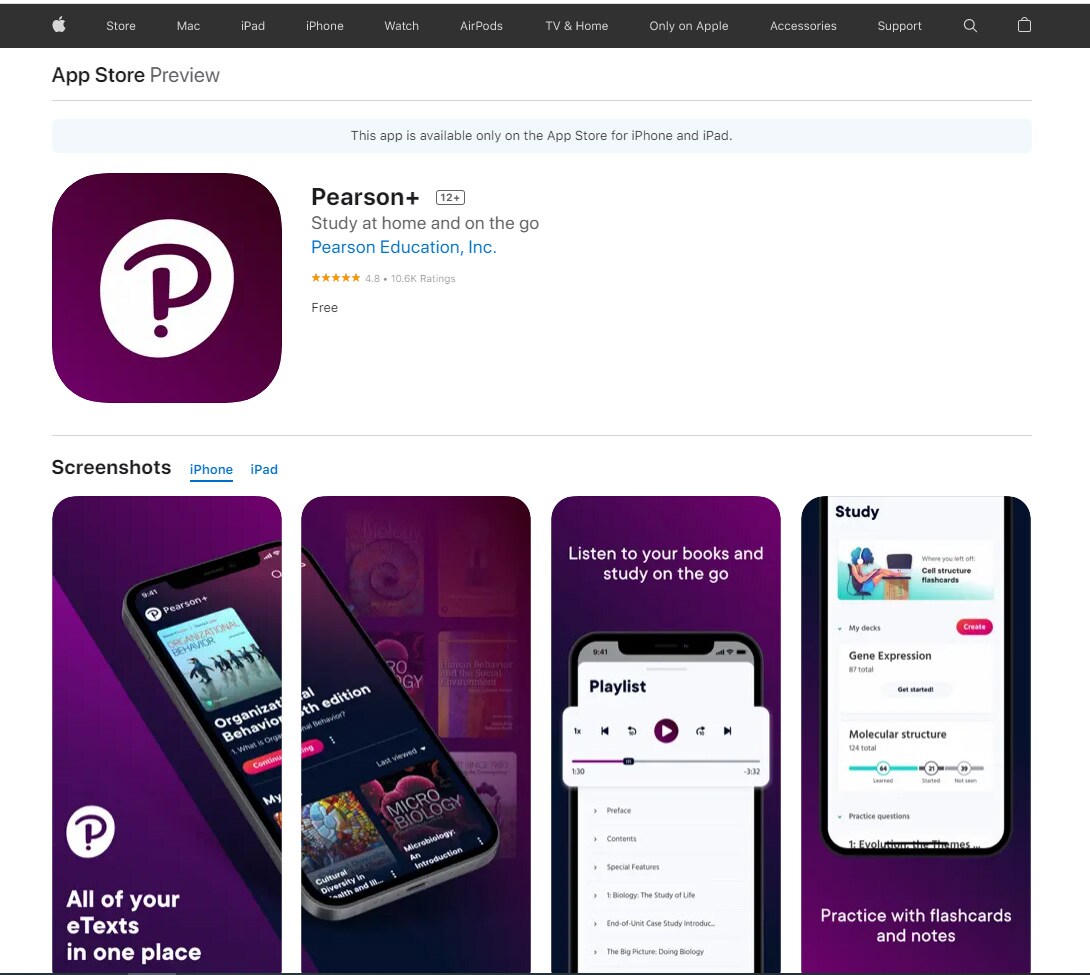 Pearson+ - Mobile App